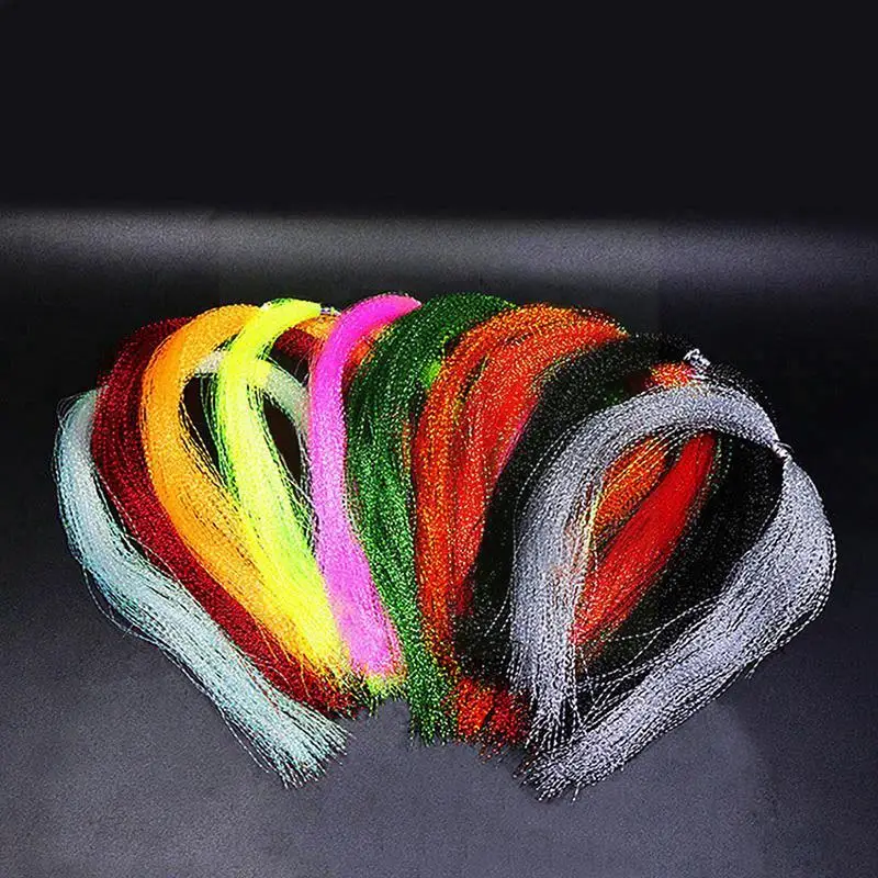 

200pcs Color Silk Bait Line Crystal Flash Fly Tying Line Colorful Holographic Fishing Material Convenient Silk Accessories G0n9