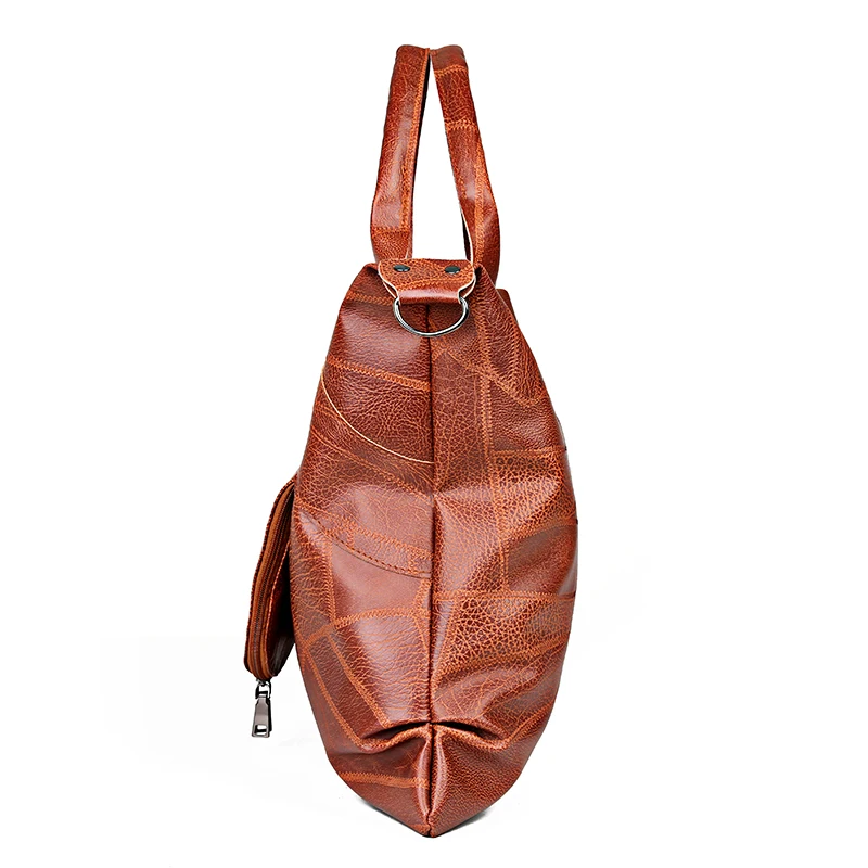 Коричневые винтажные большие сумки с верхней ручкой женские дизайнерские на