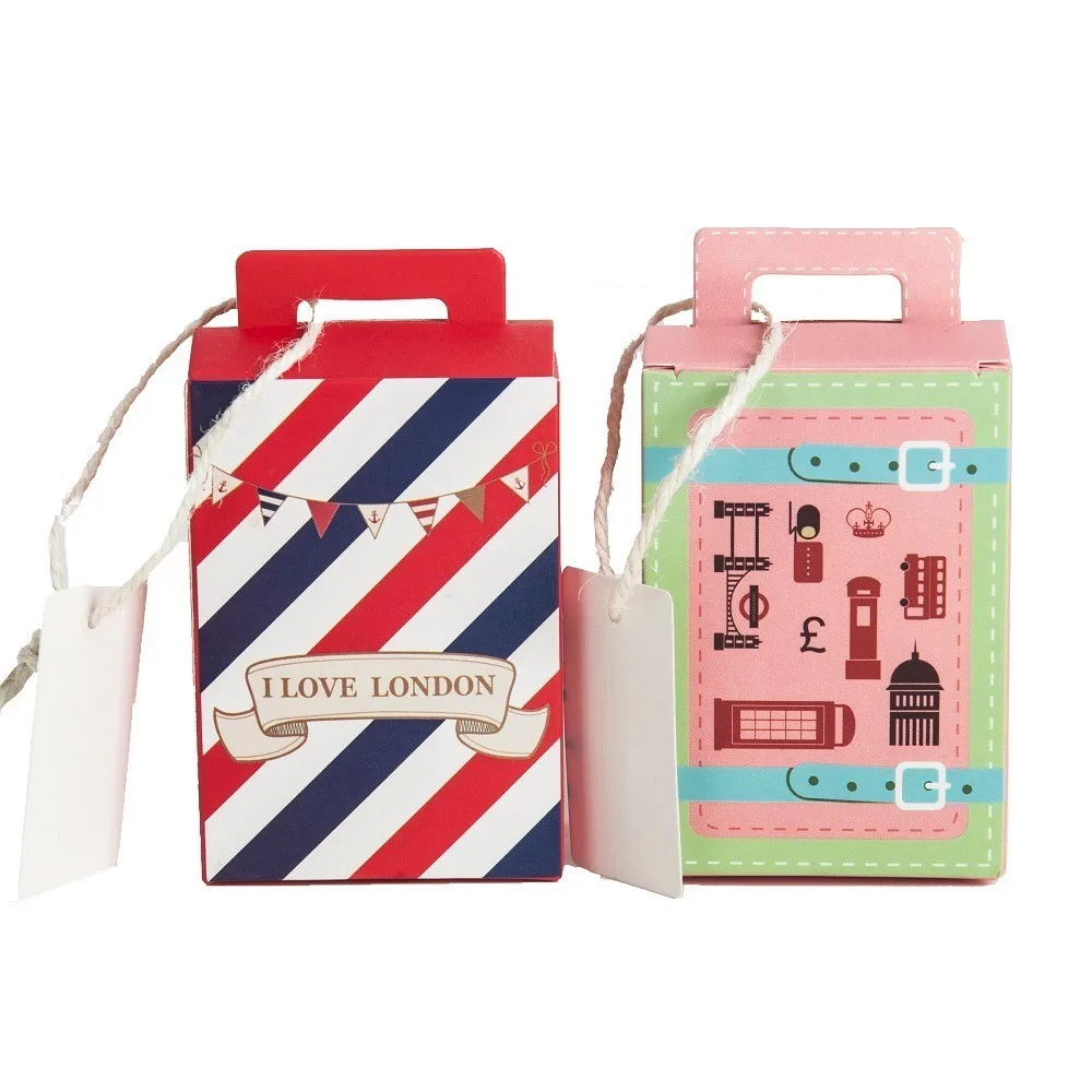 Gift Packaging Boxes Sweet Love Trunk Baby Shower Chocolate Bag  With Card Ribbonparty Supplies
