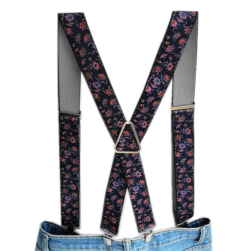 Подтяжки с цветочным принтом пиона шириной 3 5 см мужские подтяжки для мальчиков