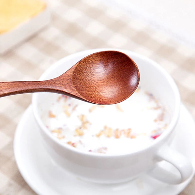 Небольшой деревянной ложкой Кухня приправа специи соль Ложка Мини десертная