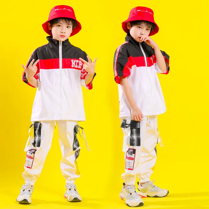 

Танцевальные костюмы в стиле хип-хоп, детские, сценические, 2020, современные, уличные танцы, джазовые наряды для мальчиков, для выступления де...