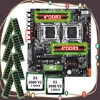 Материнская плата с 8 диммами DDR3 HUANANZHI dual X79, материнская плата с M.2 слотом, двойной процессор Xeon E5 2660 V2, ОЗУ 128 ГБ (8*16 Гб) 1866 RECC