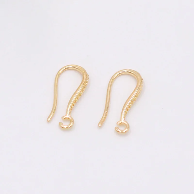 

10PC U Ear Hook DIY Copper Handmake Stud Earring Accessories Wholesale Manual Half-finished Goods Gold Plated