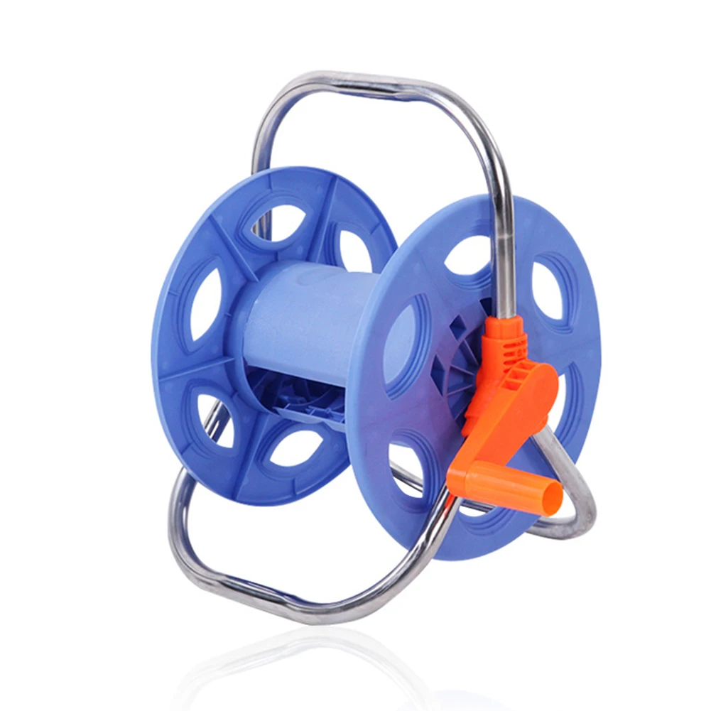 

Water Hose Reel Rust Resistant Stainless Steel Handle Portable Space Saving Tool Store Hose RT88