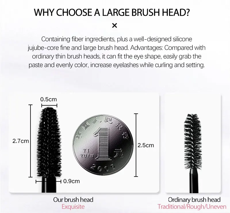 

1PC Mascara Eyelash Extension Waterproof Long-lasting Non-smudge Setting Thick Curling Naturally Long Makeup Cosmetics TSLM1