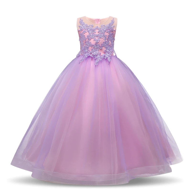 2019 кружевное вечернее платье для девочек детские платья Детский костюм