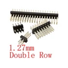 10 шт.лот 2x2  50 контактов шаг 1,27 мм двухрядный штекер, штыревой разъем, прямая полоса, разрывная штыревая головка, разъем печатной платы