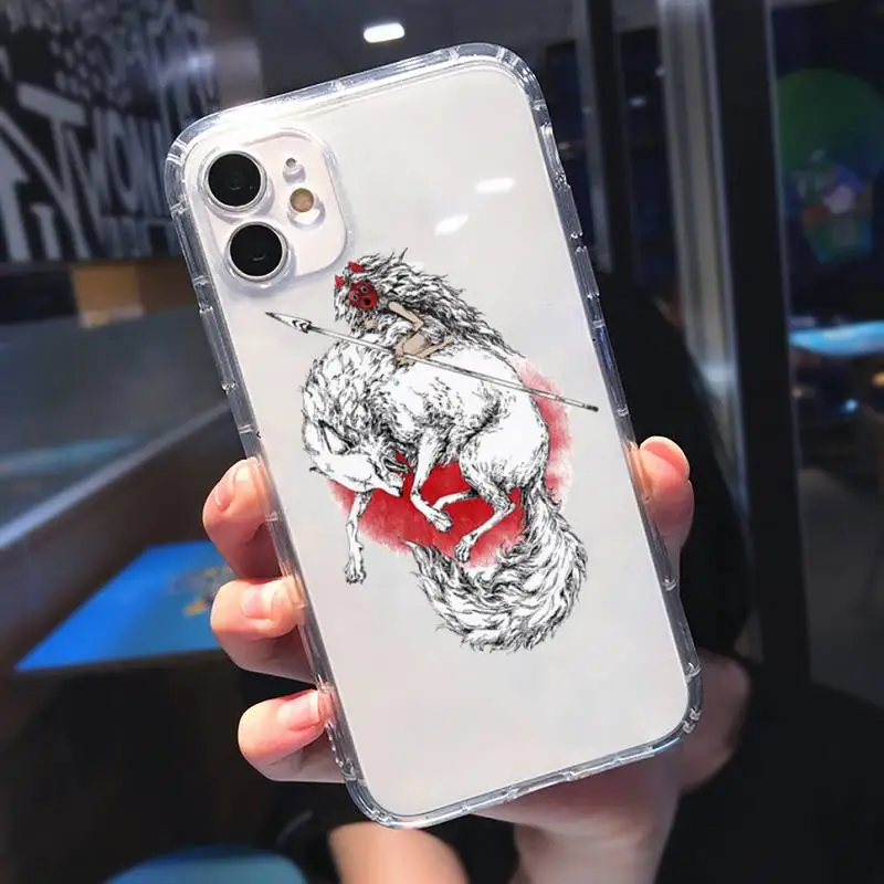 

Princess Mononoke Fantasy Anime Phone Case Transparent soft For iphone 5 5s 5c se 6 6s 7 8 11 12 plus mini x xs xr pro max