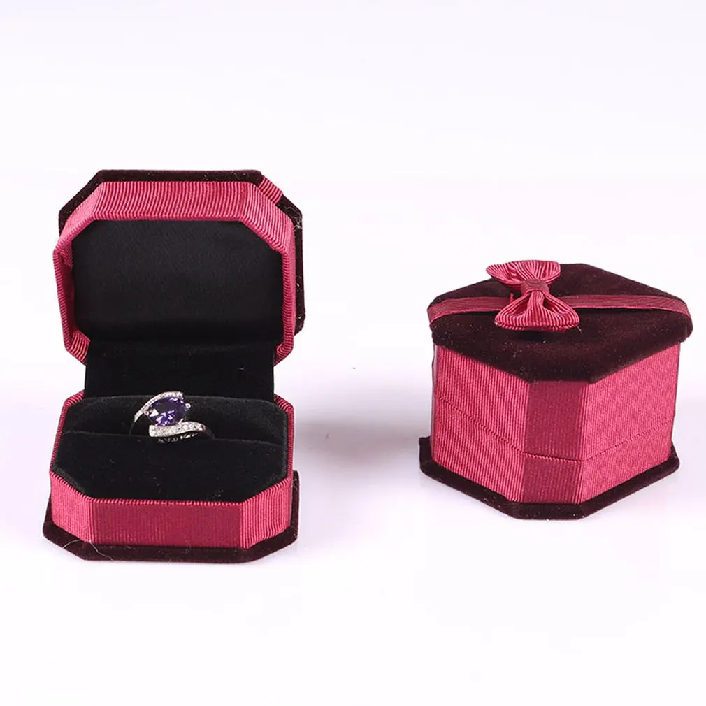 1 шт. бархатные коробки для хранения ювелирных изделий серьги кольцо ожерелье