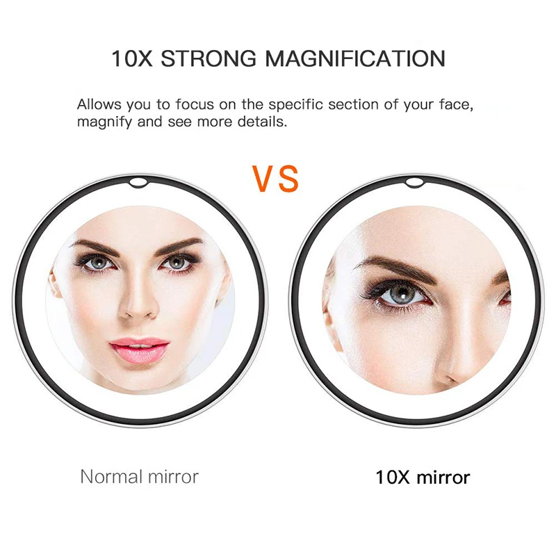 Зеркало для макияжа с 3 яркости светодиодный свет макияж зеркало 10X