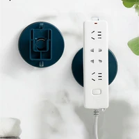 adorehouse rotatable power strip holder abs self adhesive socket fixer wall mounted cable wire organizer home plug holder
