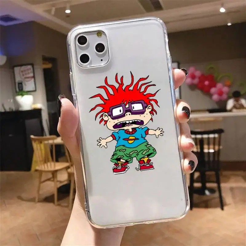 

Cute cartoon Rugrat Phone Case Transparent soft For iphone 5 5s 5c se 6 6s 7 8 11 12 plus mini x xs xr pro max