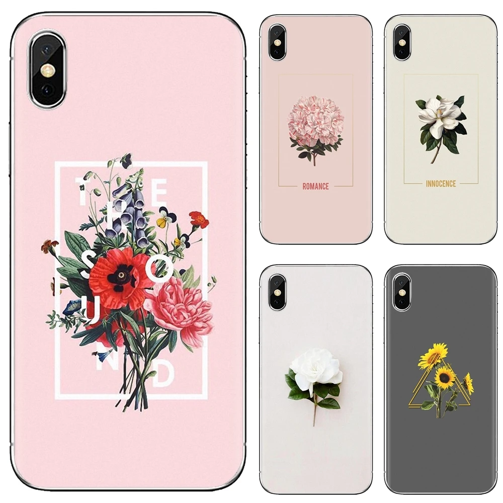 Мягкий чехол для Huawei Y6 Y5 2019 Xiaomi Redmi Note 4 5 6 7 8 Pro Mi A1 A2 A3 6X 5X 7A Страстный Цветок красный
