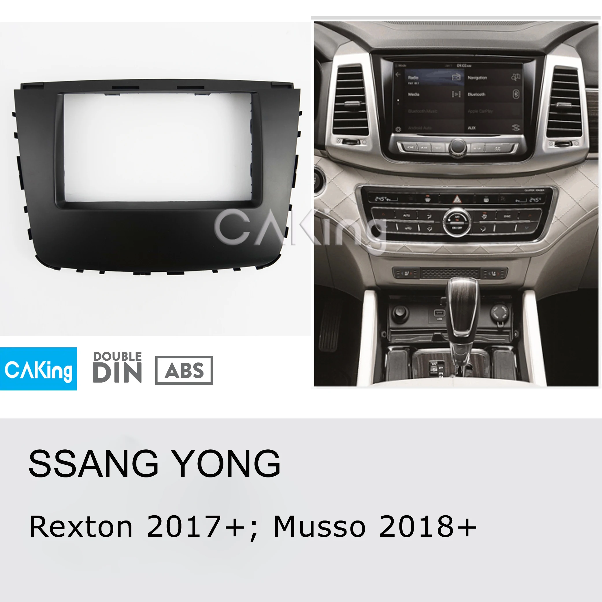 Автомобильная радиопанель Fascia Для SSANGYONG Rexton 2017 + Musso 2018 комплект для приборной