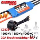Бесщеточный двигатель SURPASS Hobby C2826 10001350кв 20A ESC контроллер скорости двигателя BEC 2-4S для радиоуправляемого FPV самолета с неподвижным крылом
