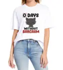 Забавная футболка унисекс 0 дней без сарказма, женская рубашка, футболка с коротким рукавом, футболка с забавным принтом кошки, удобные хлопковые топы