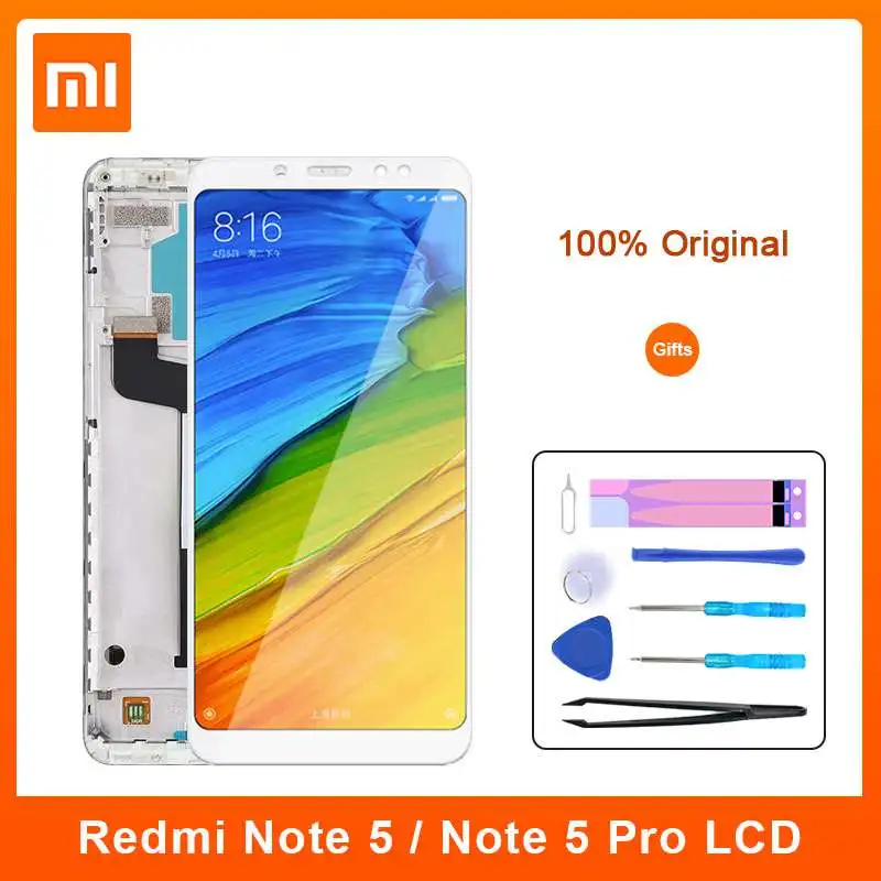 Оригинальный ЖК дисплей Xiaomi Redmi Note 5 Pro 99 &quotсенсорный экран с рамкой|Экраны для