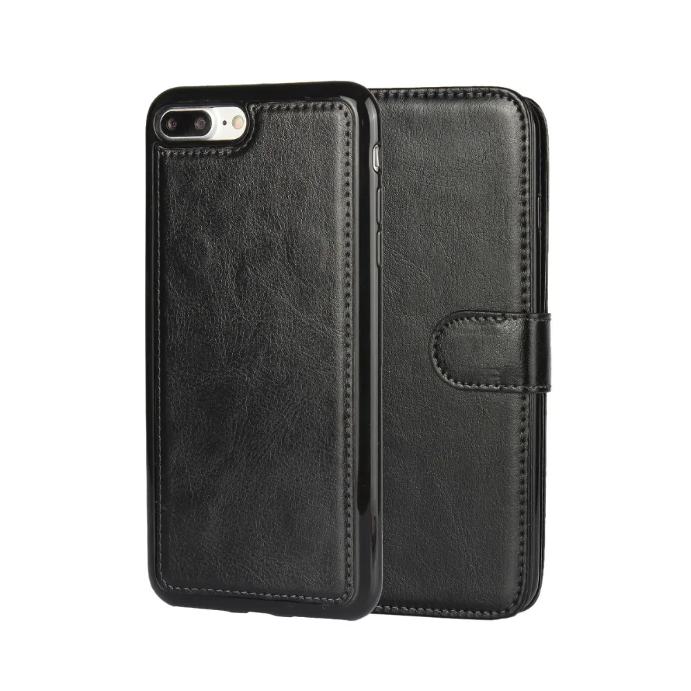 for iphone 8 7 6 plus se 2020 5 s 5s detachable magnetic case flip wallet leather cover 2 in 1 phone bag accessory book coque free global shipping