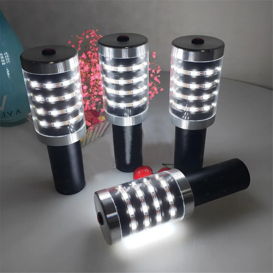 

LED Strobe Baton With 2 Head Laser Light Rechargeble Champagne Bottle Flashing Stick Service Sparklers KTV Bar Club Decor