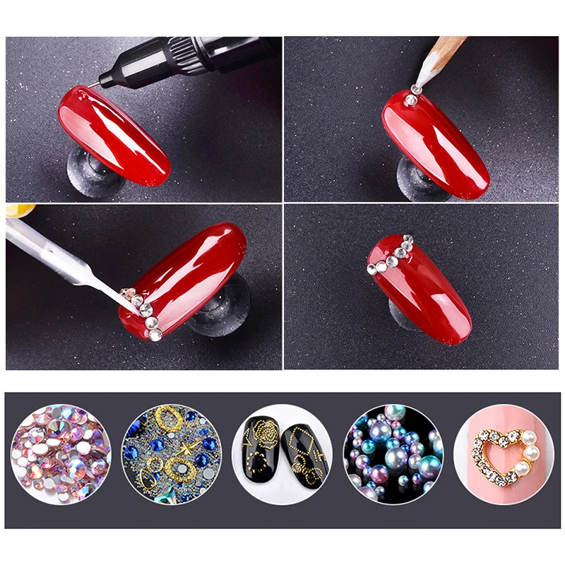 12 мл уф акриловый стразы клей для ногтей накладных прозрачный точечный гель с