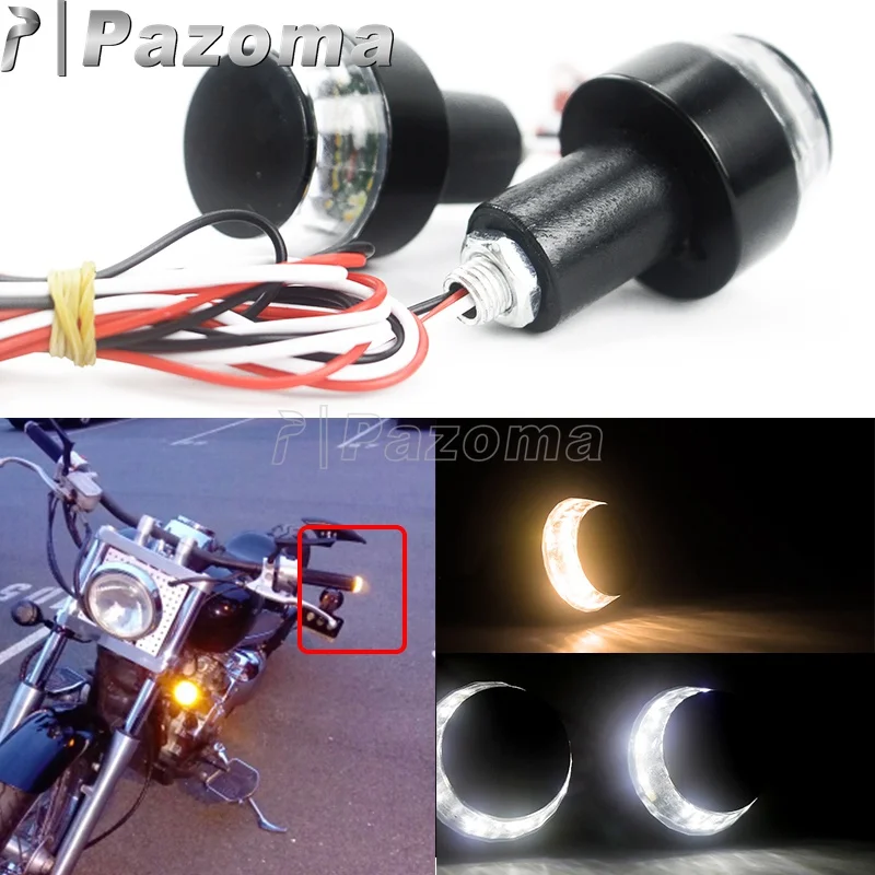 2 шт. универсальные Светодиодные поворотники на руль мотоцикла 22 мм | Автомобили и