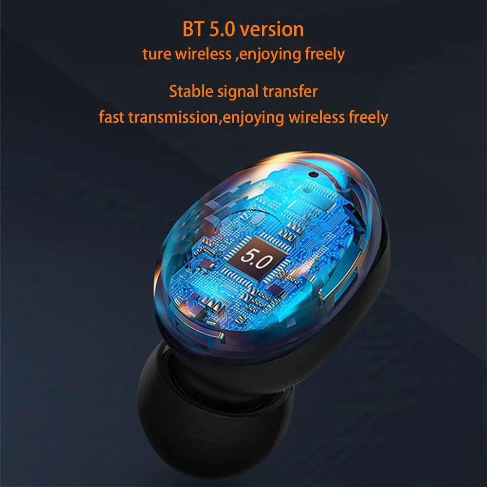 

Wireless Bluetooth Headphones V5.0 Touch Control Earphones Earbuds Gaming Sport Headset with charging box for smartphone