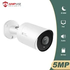 Цилиндрическая IP-камера Anpviz, 5 Мп, POE, наружнаядомашняя, с односторонним аудио, CCTV IP66, H.265, Встроенный слот для SD-карты, ИК, 30 м, P2P