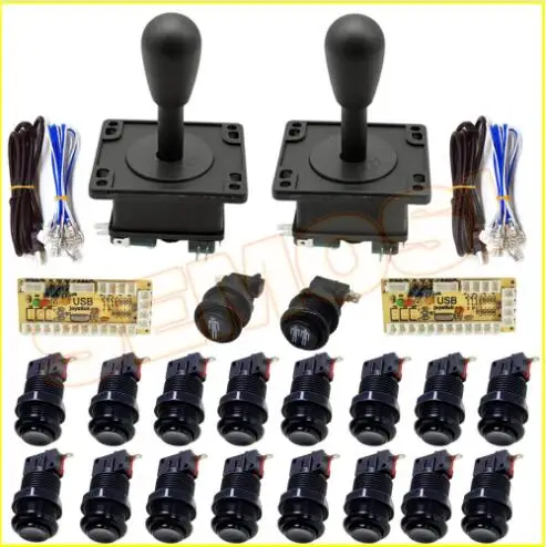 Kit 5 DIY аркадный джойстик и HAPP Стиль Кнопка комплект для Raspberry Pi, аркадный контроллер машины комплект включает нулевую задержку USB энкодер - Цвет: Kit 5