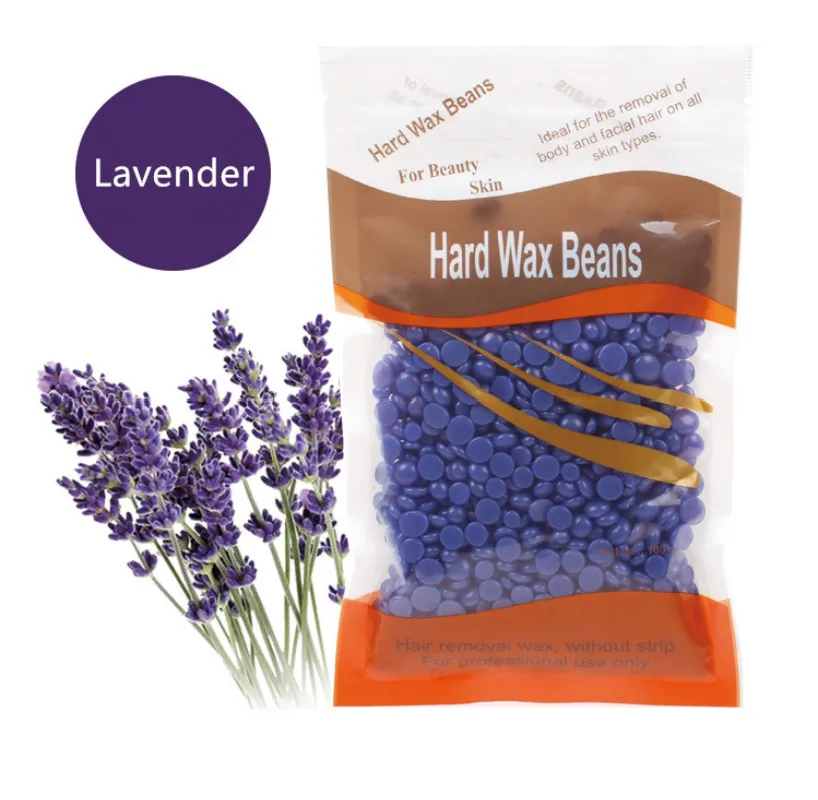 Lavender 100g/Pack Wax Beans Depilatory Hot Film Wax Pellet Removing Bikini Face Hair Legs Arm Hair Removal Bean Unisex TS02