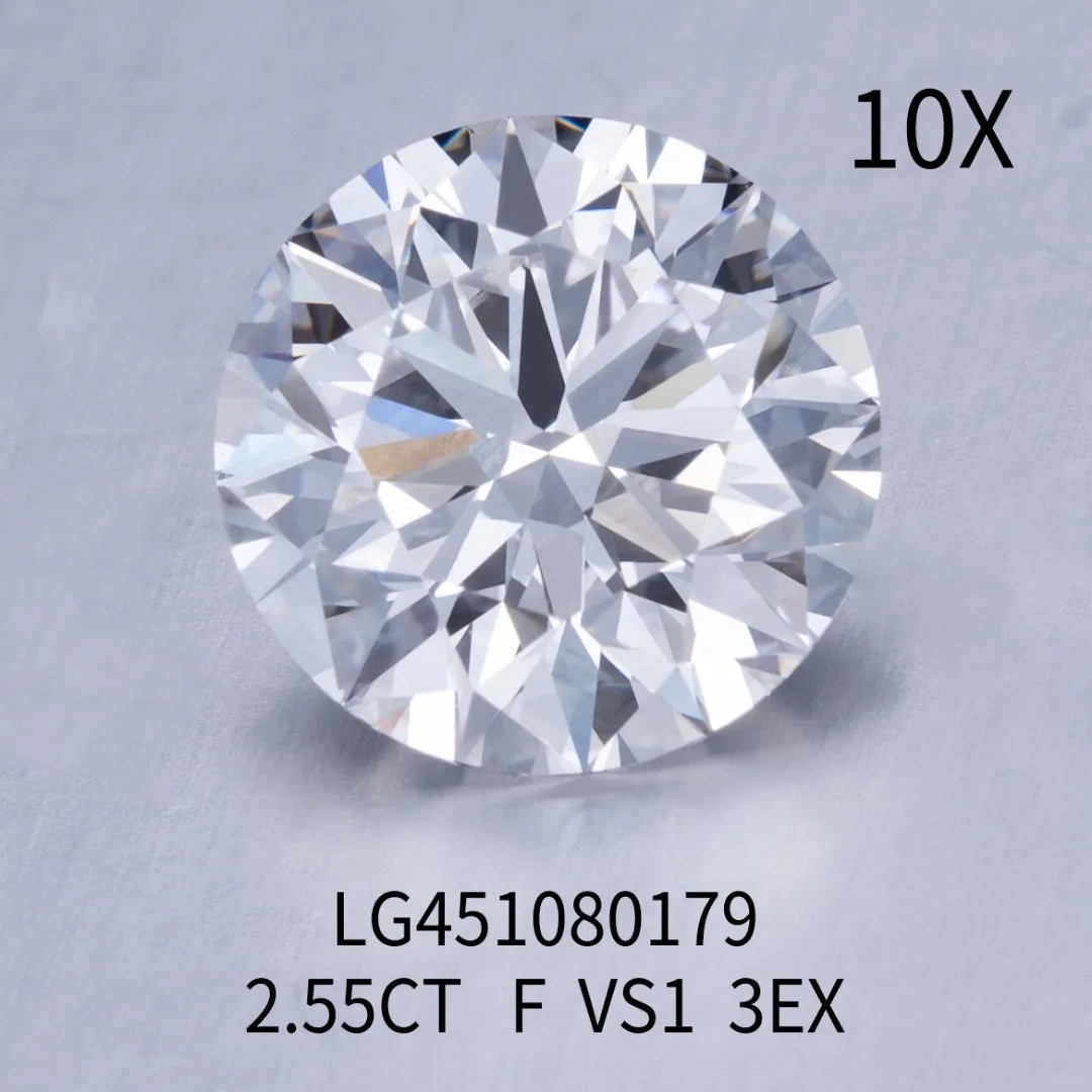 2.5ct F Color VS1 Clarity IGI Certificate Round  Lab Grown CVD Diamond