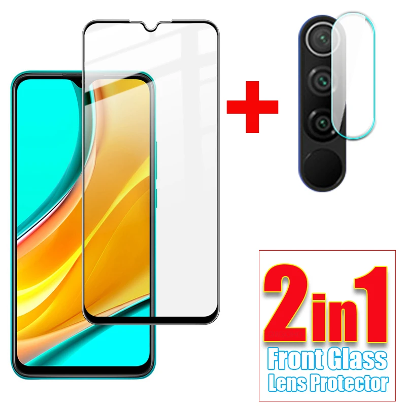 Стекло для объектива камеры 2 в 1 XiaoMi RedMi 9 Note s Pro Max S полное покрытие закаленное