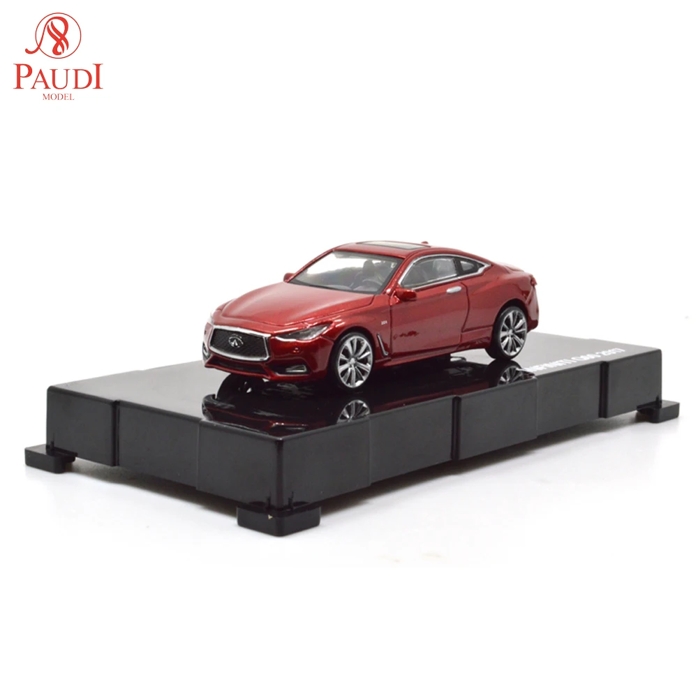 1/64 1:64 1 64 масштаб Infiniti Q60 красный 2017 литый под давлением миниатюрный автомобиль