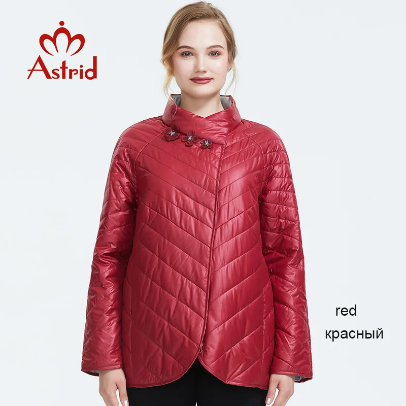 24 red Astrid, Женская Весенняя куртка, Женское пальто, новинка, большой размер, осень, свободное, розовое, короткое, модное пальто, женское, ветрозащитное AM-6145 - Цвет: 24 red