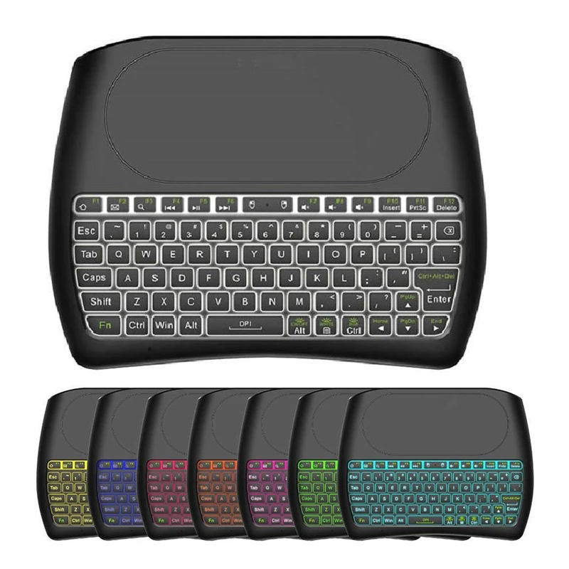 

Беспроводная портативная клавиатура U2JE D8 Pro, Bluetooth, 2,4G, 7 цветов
