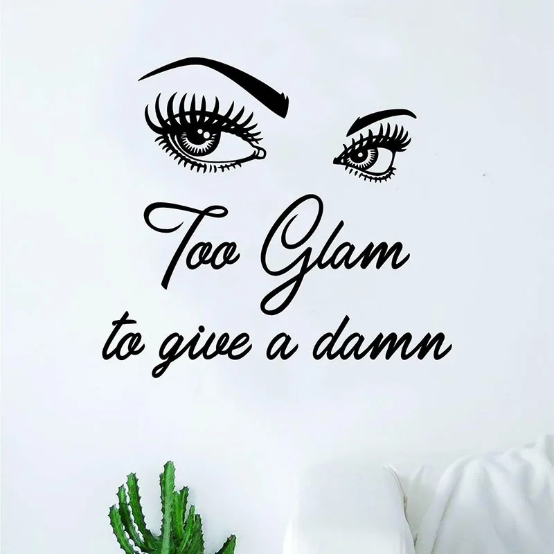 Виниловая настенная наклейка Too Glam V2 Eyes с цитатой красивый дизайн домашний декор