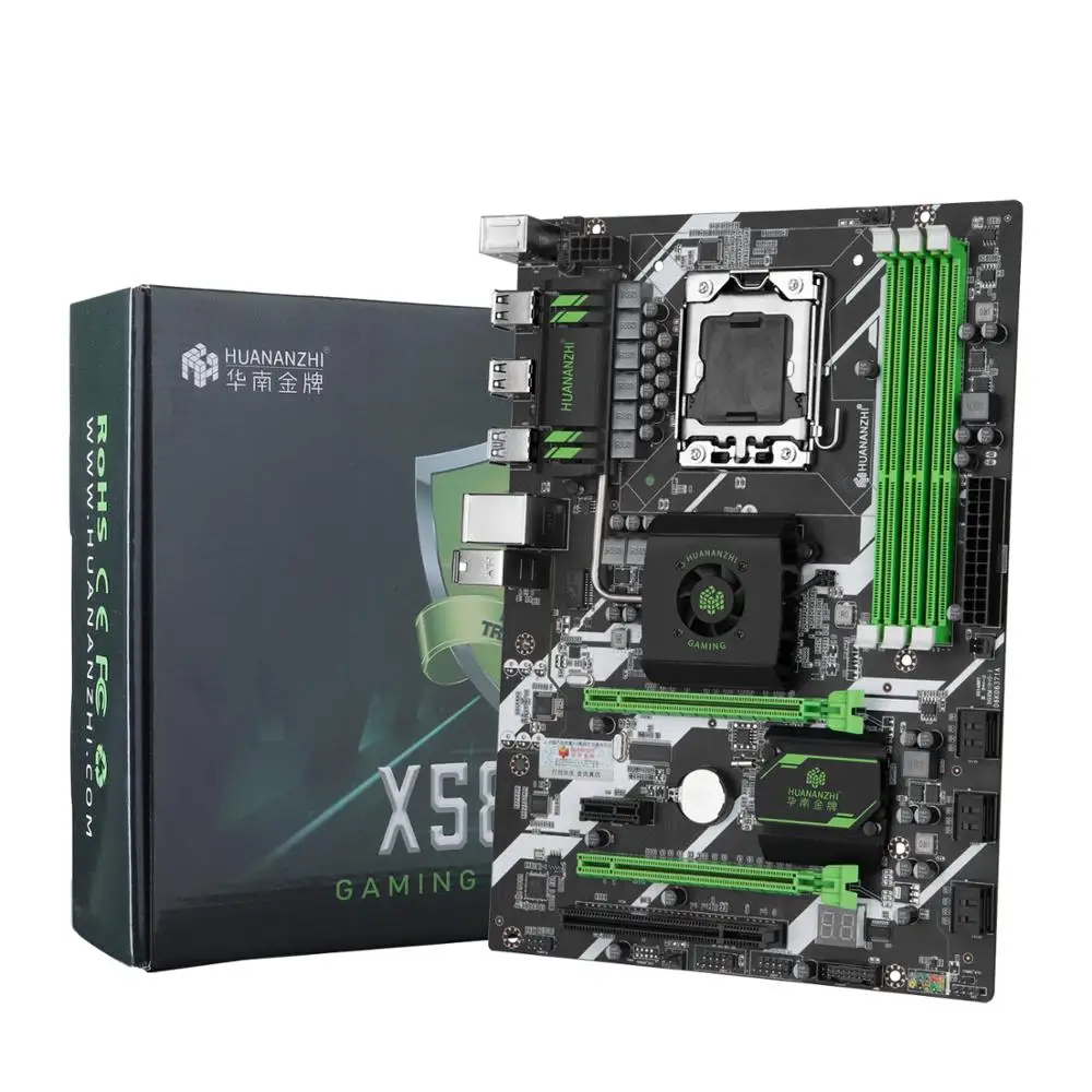 Материнская плата HUANANZHI X58 DELUXE материнская для Intel LGA 1366 DDR3 1066/1333 МГц 48 ГБ SATA2.0 USB3.0 ATX