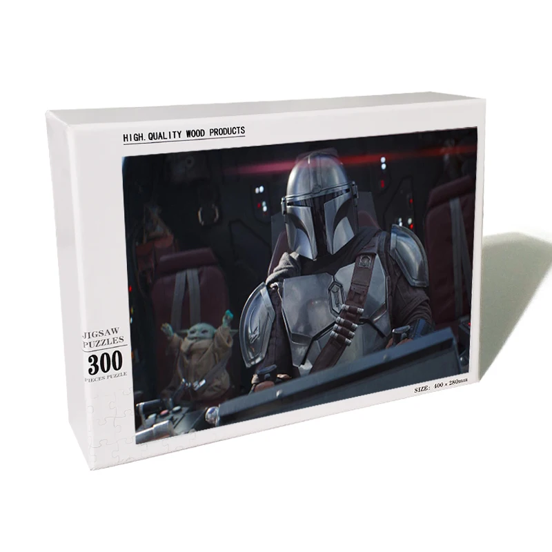 

Star War Wooden Puzzle 300 pieces Mandalorian Baby Yoda Anime Figure jigsaw Puzzles For Adults Children's Gifts Puzzle Toys