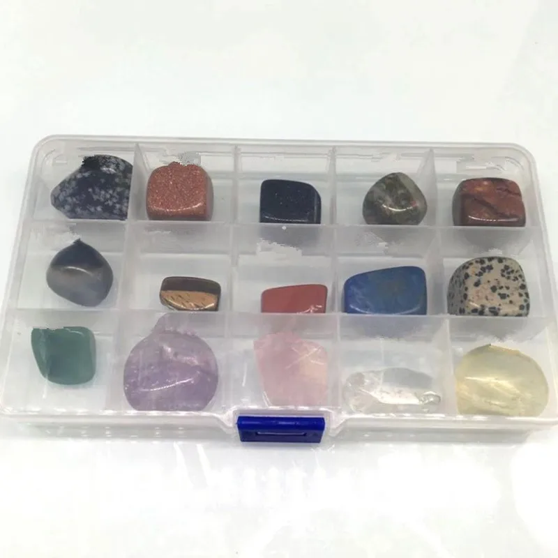 

15pcs/set Natural Raw Quartz Crystal Healing Mineral Specimen For Collection