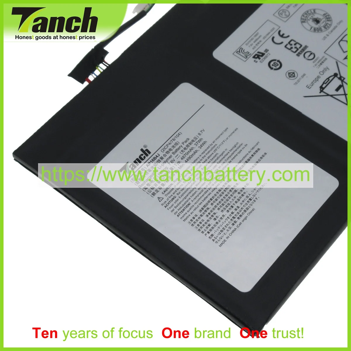 Tanch ноутбук Батарея для ACER AP16B4J NT.LCDAA.014 SA5-271 переключатель 5 SW512-52-альфа-12 -F58U 7 Black