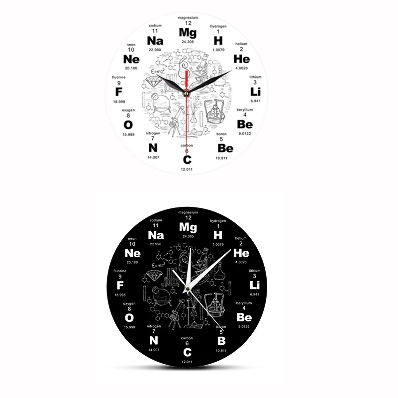

Periodic Table of s Wall Art Chemical Symbols Wall Clock Educational aL Display Classroom Clock Teacher's Gift
