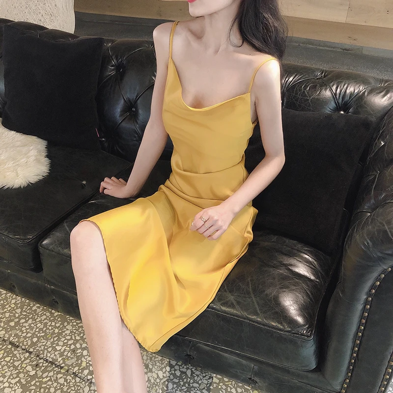 

Will firm offers sexy satin of spring render restoring ancient ways inside condole belt skirt French temperament long skirt