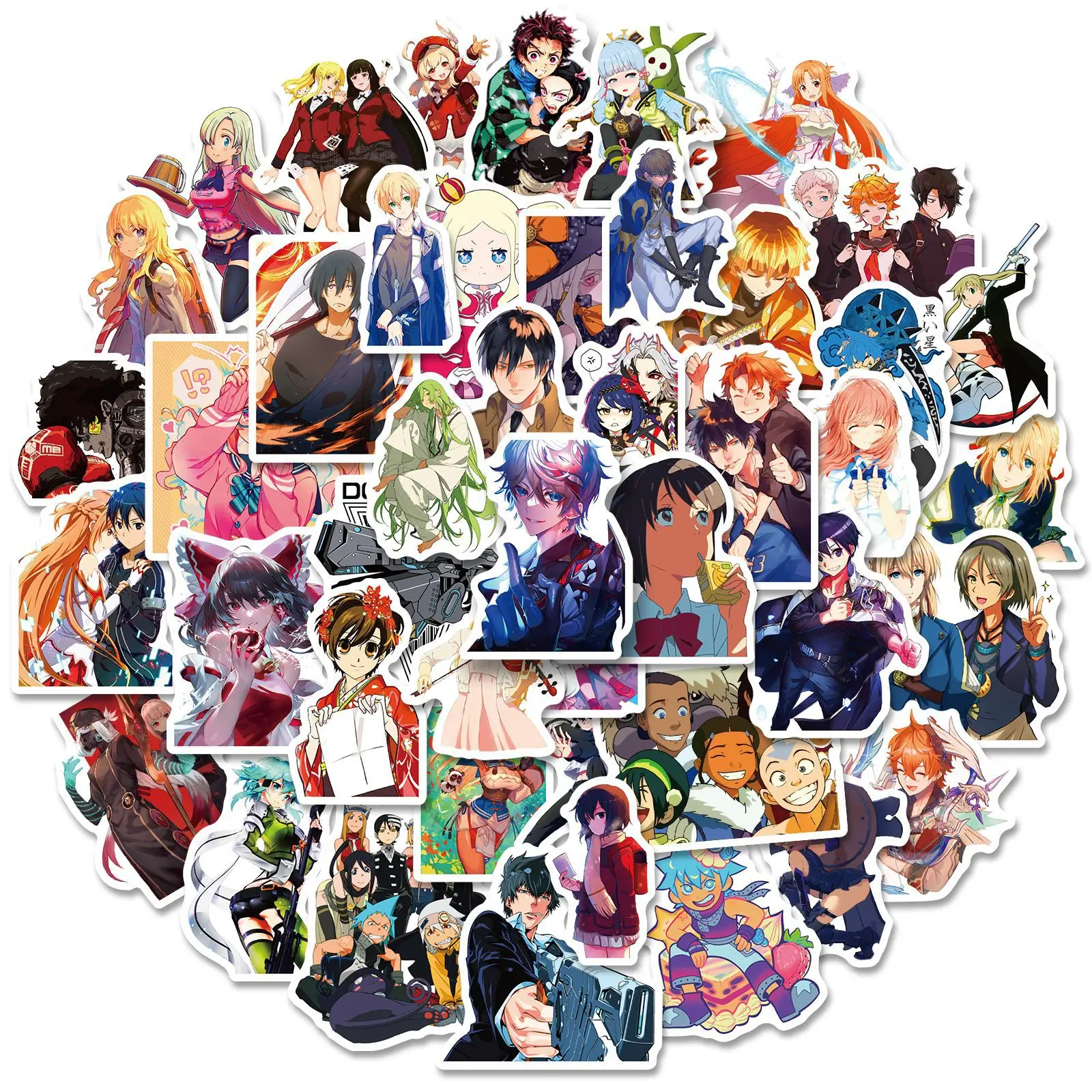 

10/30/50PCS Kawaii Anime Cartoon Stickers Graffiti Car Guitar Motorcycle Luggage Phone Suitcase DIY Classic Toy Decal for Kid