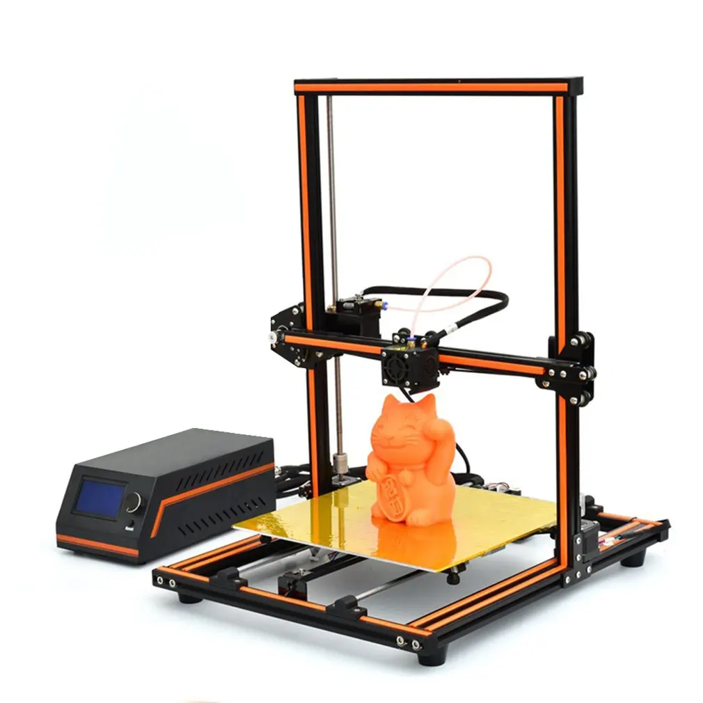E12 3d принтер алюминиевая рама Высокая точность настольный наборы Reprap Diy набор Off