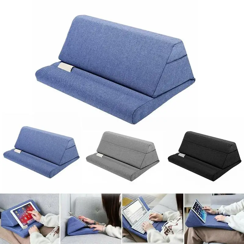 

Tablet Stand Soft Phone Tablet Holder with Storage Pocket Docket for iPad Stand Rest Cushion Tablet Reading Holder