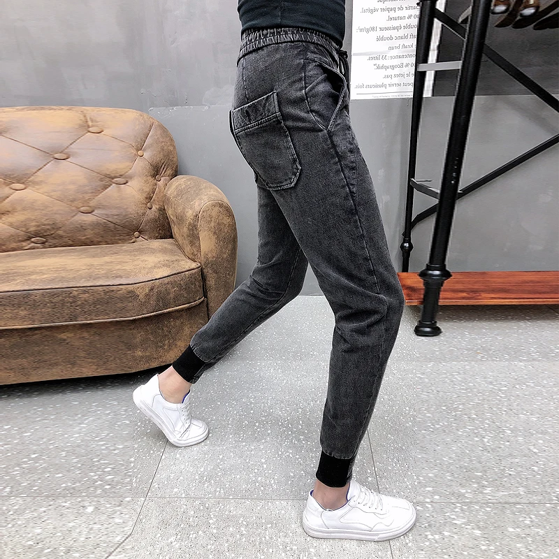 Универсальные мужские джинсы горячая распродажа модные серые повседневные