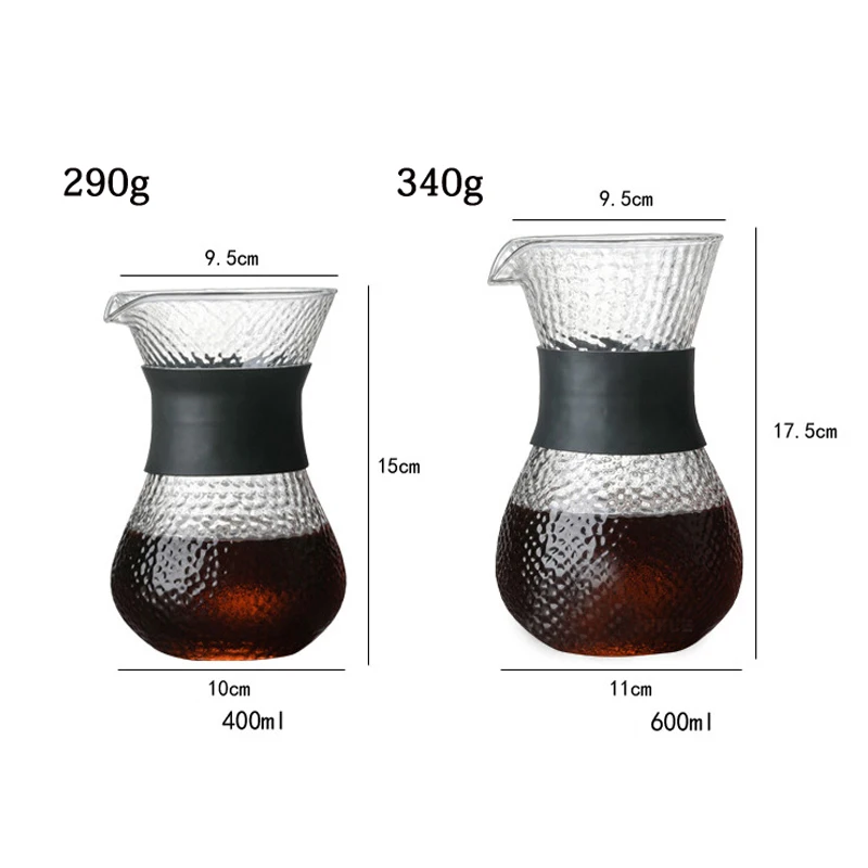 400ml600ml классический залейте над Кофеварка капельница с многоразовая нержавеющая