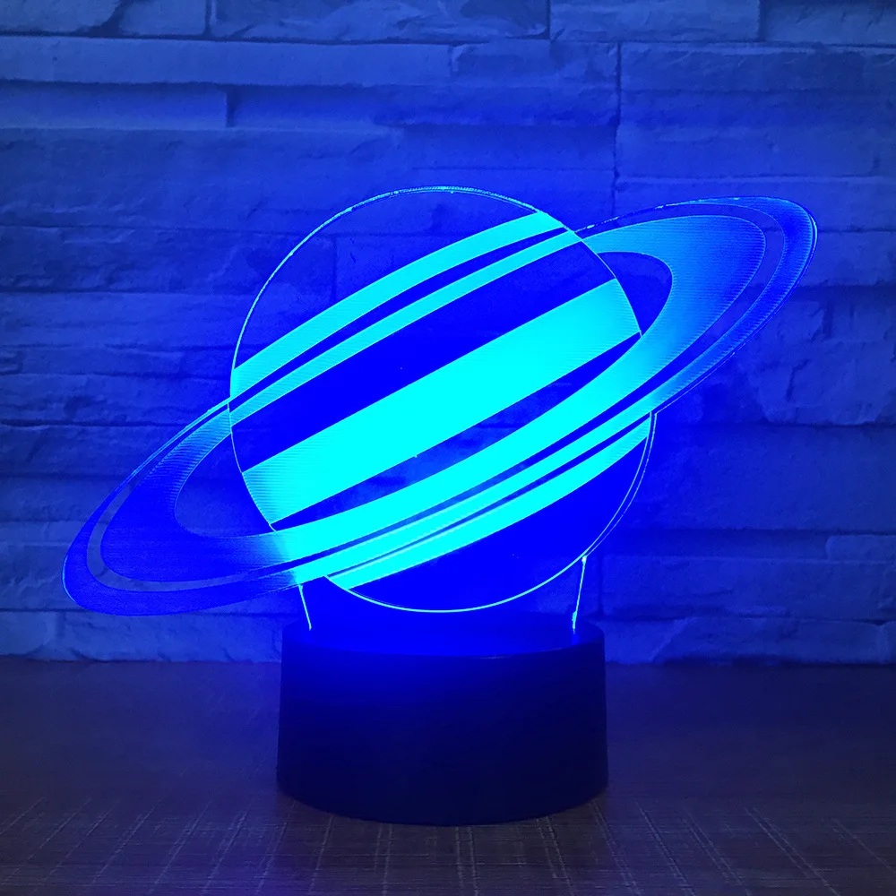 7 цветов Светодиодная 3d лампа для детей сенсорная Usb настольная сна | Лампы и