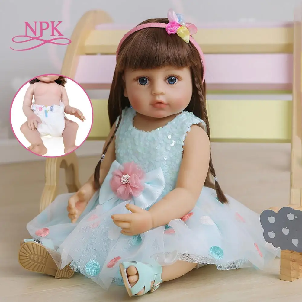 Кукла реборн NPK с утопленными волосами Реалистичная силиконовая кукла младенец