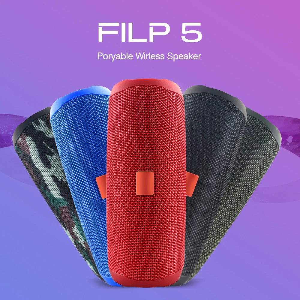 Оригинальный Bluetooth динамик Filp5 водонепроницаемый портативный открытый